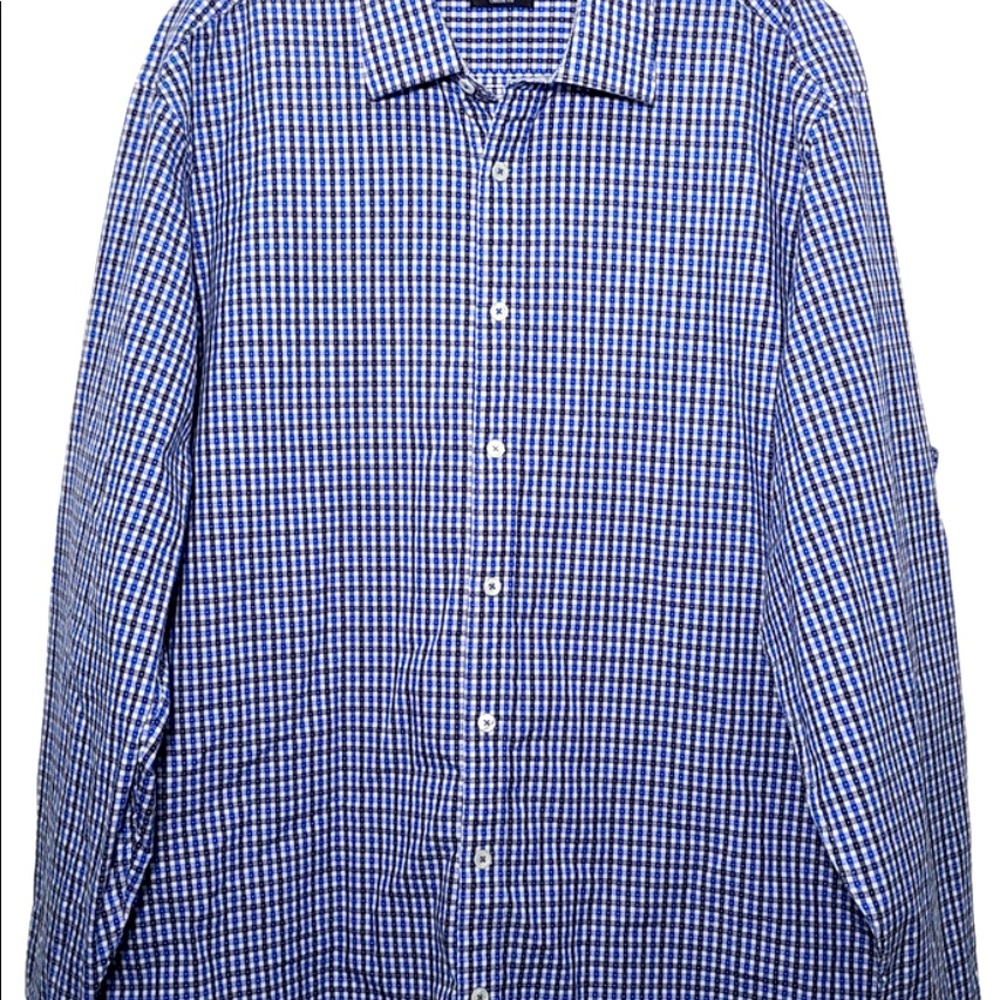 Bugatchi Classic Fit Button Down Shirt Mens Large